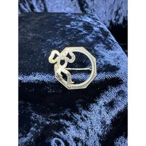 Sweet Antique Art Deco Gold Filled Hayward Bow Brooch Scarf Pin Detailed Ornate